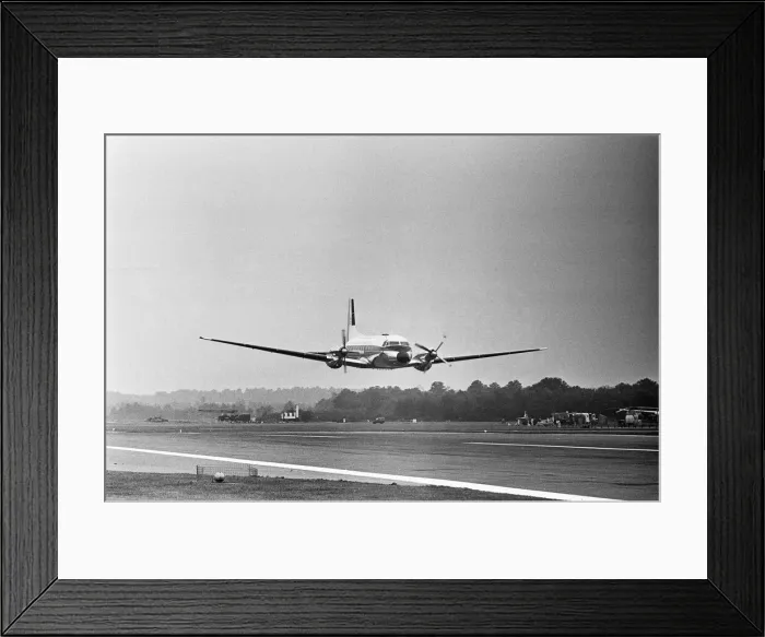 Framed Print : Farnborough air-show HS 748 landing. Circa September 1962 Framed Print : Farnborough air-show HS 748 landing. Circa September 1962