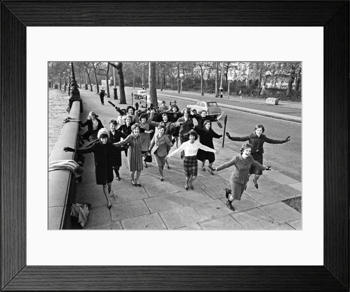 Framed Print : Caledonian hostesses undergoing ditching training. 21st April 1965 Framed Print : Caledonian hostesses undergoing ditching training. 21st April 1965