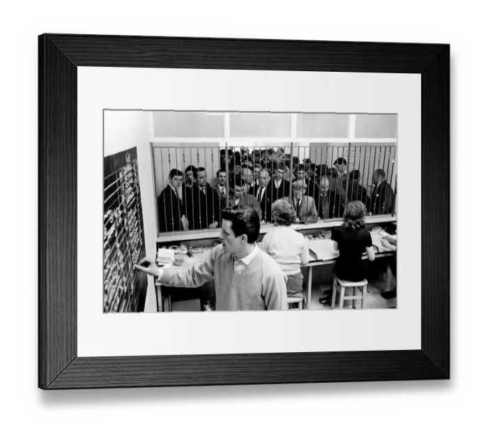 Framed Print : The first day for betting shops in London following the introduction of the new Betting Framed Print : The first day for betting shops in London following the introduction of the new Betting