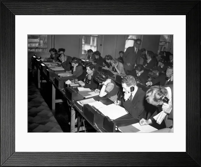 Framed Print : Derby Day betting activity. 3rd June 1949 Framed Print : Derby Day betting activity. 3rd June 1949