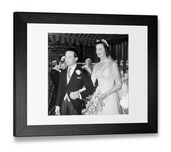 Framed Print : Wedding of jockey Fred Winter and Diana Pearson at Spanish Place. 28th May 1956 Framed Print : Wedding of jockey Fred Winter and Diana Pearson at Spanish Place. 28th May 1956