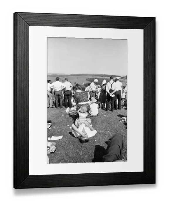 Framed Print : General scenes during the first day at Glorious Goodwood showing spectators