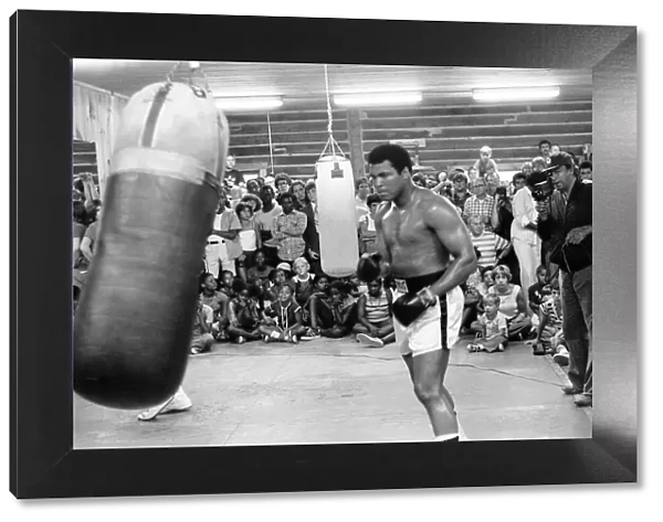 Muhammad Ali training for his second fight with Leon Spinks