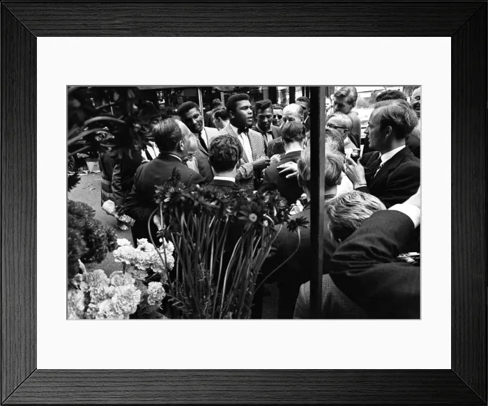 Framed Print : Cassius Clay later to become Muhammad Ali on the day of his arrival in London Framed Print : Cassius Clay later to become Muhammad Ali on the day of his arrival in London