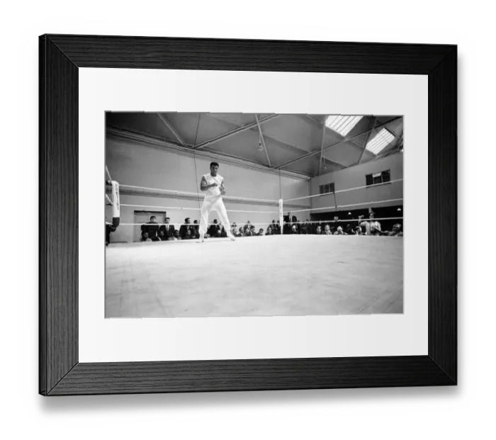Framed Print : Cassius Clay later to become Muhammad Ali training for his second clash with British