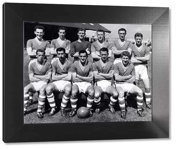 Cardiff City pose for a team picture, August 1958