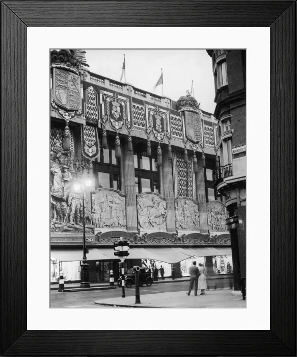 Framed Print : The facade of Selfridges store in Oxford Street, London. August 1937 Framed Print : The facade of Selfridges store in Oxford Street, London. August 1937