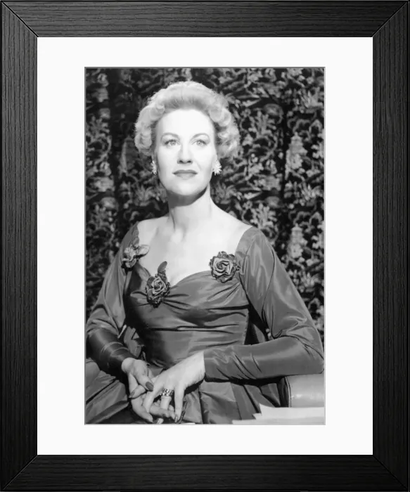 Framed Print : Jean Morton ATV one of four of the original continuity announcer from the launch of Framed Print : Jean Morton ATV one of four of the original continuity announcer from the launch of