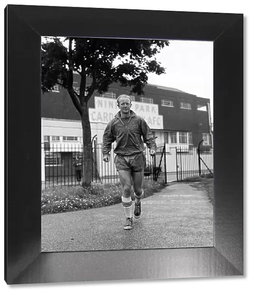 Ivor Alchurch of Cardiff City, pictured training, July 1965