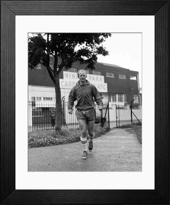 Framed Print : Ivor Alchurch of Cardiff City, pictured training, July 1965 Framed Print : Ivor Alchurch of Cardiff City, pictured training, July 1965