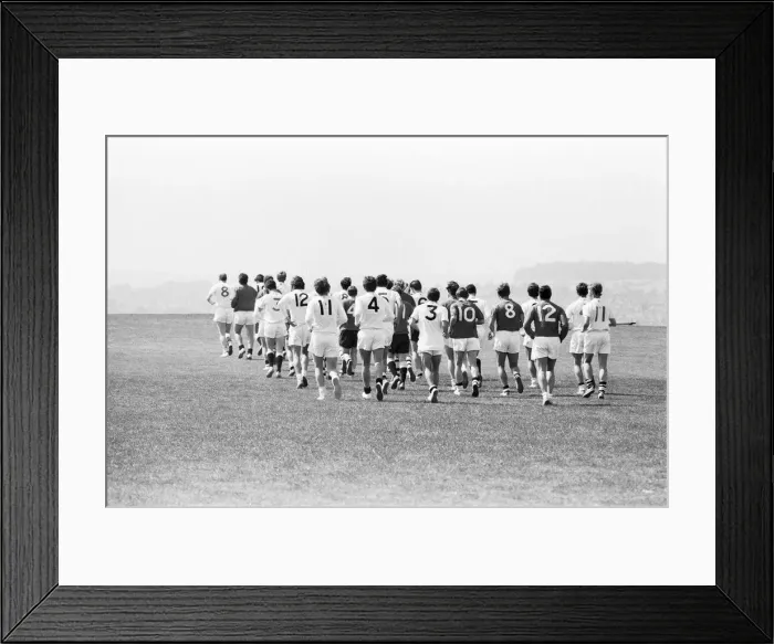 Framed Print : Derby County training session for the new season at Colwick Wood, Nottingham