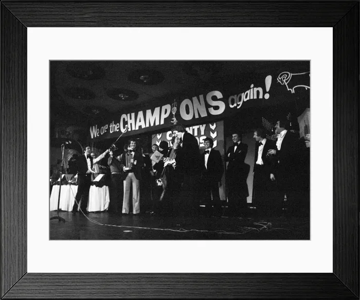 Framed Print : Derby County celebration dinner after winning the Division One League Championship as Framed Print : Derby County celebration dinner after winning the Division One League Championship as