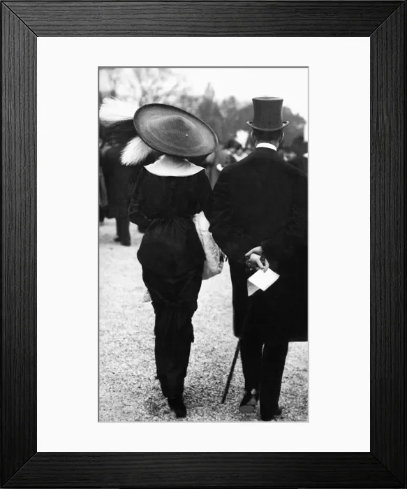Framed Print : Couple at Ascot Race Course, June 1912 Framed Print : Couple at Ascot Race Course, June 1912