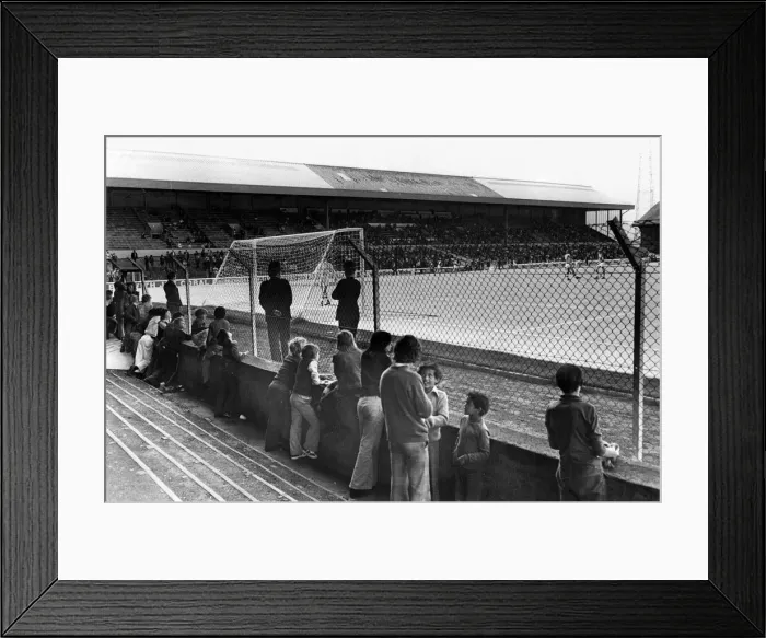 Framed Print : The childrens enclosure at the Grangetown Town end of Ninian park Framed Print : The childrens enclosure at the Grangetown Town end of Ninian park