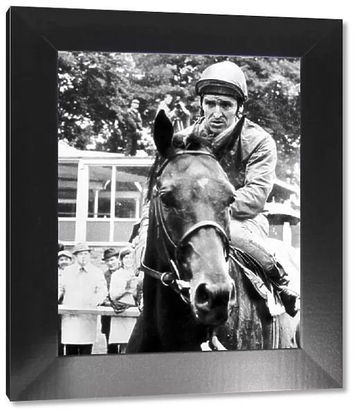 No5 Brigadier Gerard and Joe Mercer after winning the 1972 Eclipse Stakes at Sandown