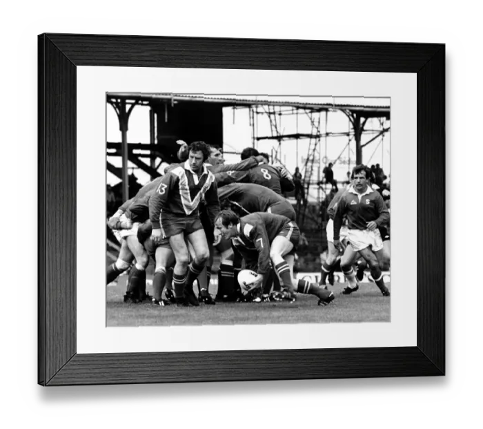 Framed Print : The Cardiff Blue Dragons Rugby League team in action against Salford at Ninian Park
