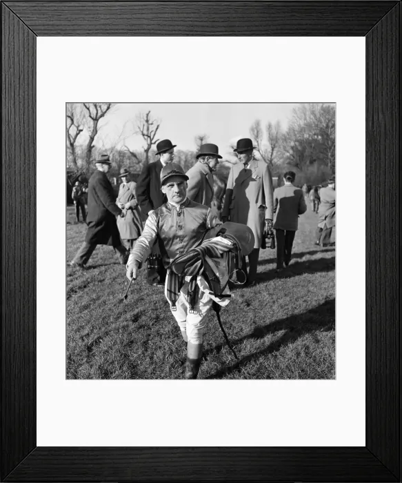Framed Print : Gordon Richards at Kempton Park. April 1953