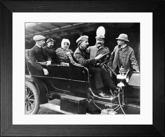 Framed Print : French aviator Louis Bleriot leaving Dover Quay for breakfast at the Lord Warden Hotel Framed Print : French aviator Louis Bleriot leaving Dover Quay for breakfast at the Lord Warden Hotel