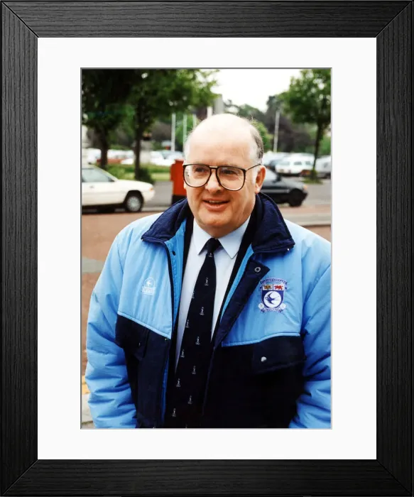 Framed Print : Cardiff City owner Rick Wright, 17th May 1994 Framed Print : Cardiff City owner Rick Wright, 17th May 1994