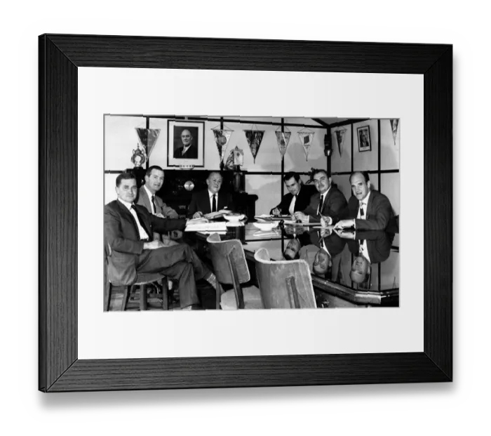 Framed Print : Cardiff City Football Club directors pictured in the boardroom Framed Print : Cardiff City Football Club directors pictured in the boardroom