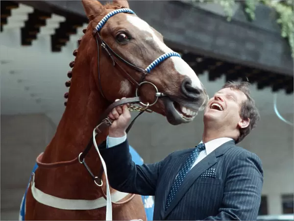 Famous racehorse Aldaniti with Bob Champion who together were the memorable 1981 Grand