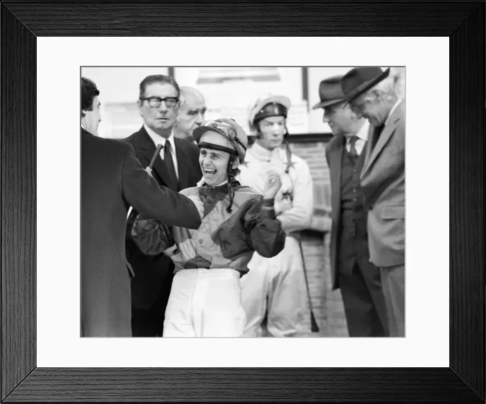 Framed Print : The race for the Jockeys Championship is still being contested strongly at Sandown Park Framed Print : The race for the Jockeys Championship is still being contested strongly at Sandown Park