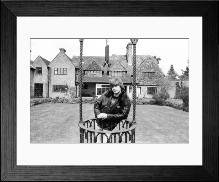 Framed Print : Mike Oldfield, musician and composer, pictured at his home in Buckinghamshire Framed Print : Mike Oldfield, musician and composer, pictured at his home in Buckinghamshire