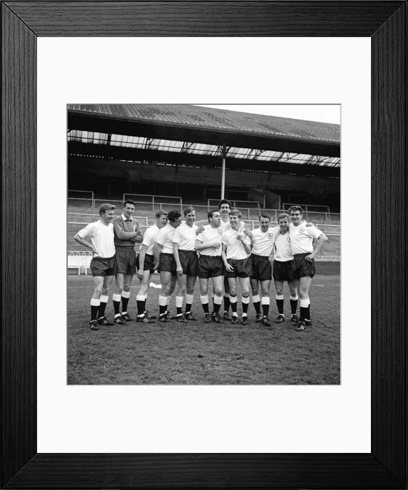 Framed Print : Team group shot of Tottenham Hotspur 1962. Peter Baker Les Alan Maurice Norman