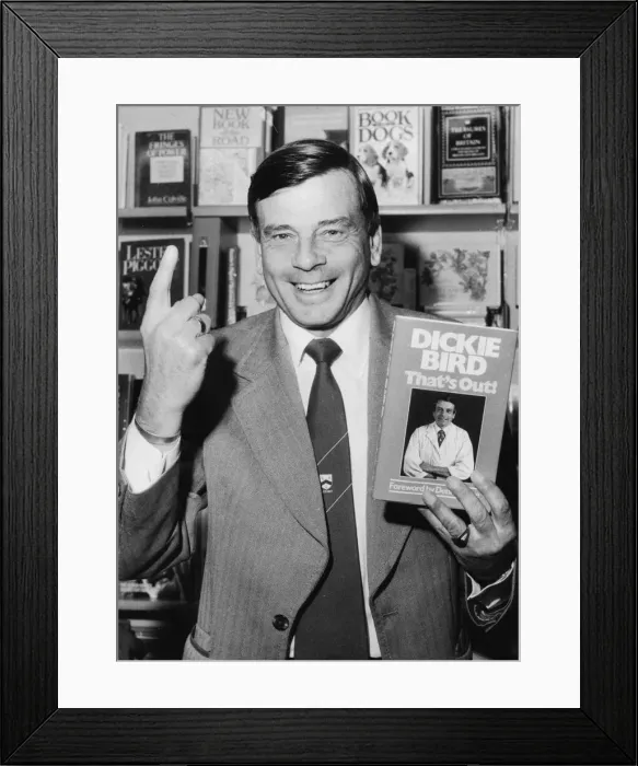 Framed Print : Cricket umpire Harold Dickie'Bird at a book signing in Birmingham Framed Print : Cricket umpire Harold Dickie'Bird at a book signing in Birmingham