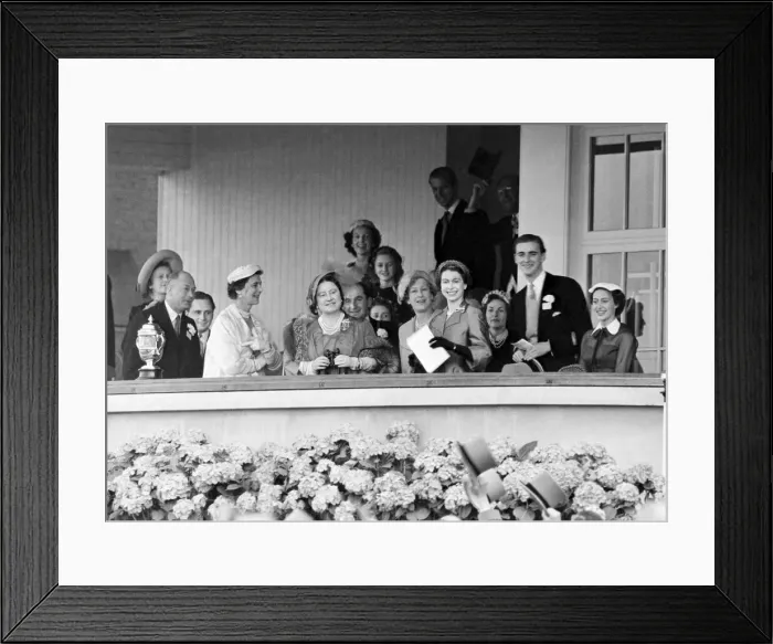 Framed Print : Her Majesty Queen Elizabeth II in happy mood at Ascot after her horse Choir Boy won Framed Print : Her Majesty Queen Elizabeth II in happy mood at Ascot after her horse Choir Boy won