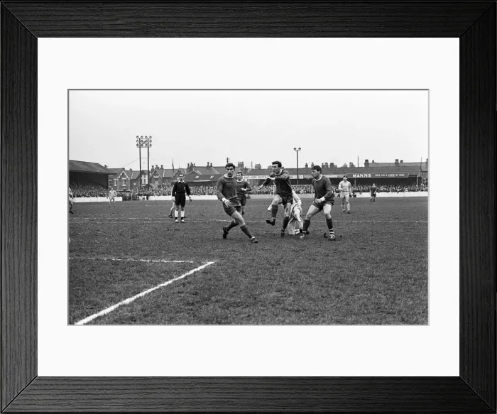 Framed Print : Crewe 1-1 Coventry, FA Cup match at The Alexandra Stadium, Saturday 12th February 1966 Framed Print : Crewe 1-1 Coventry, FA Cup match at The Alexandra Stadium, Saturday 12th February 1966