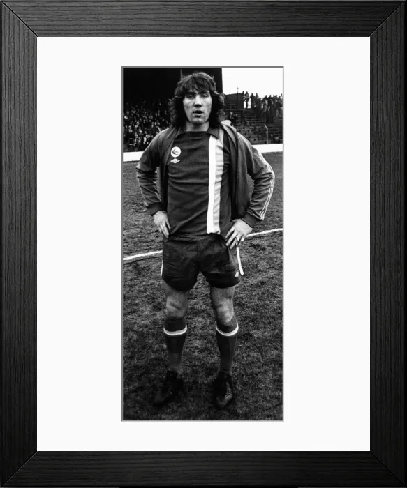 Framed Print : Cardiff Citys controversial striker Robin Friday, pictured here shortly after Framed Print : Cardiff Citys controversial striker Robin Friday, pictured here shortly after