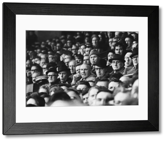 Framed Print : Liverpool manager Bill Shankly in the stands, possible for his side Framed Print : Liverpool manager Bill Shankly in the stands, possible for his side