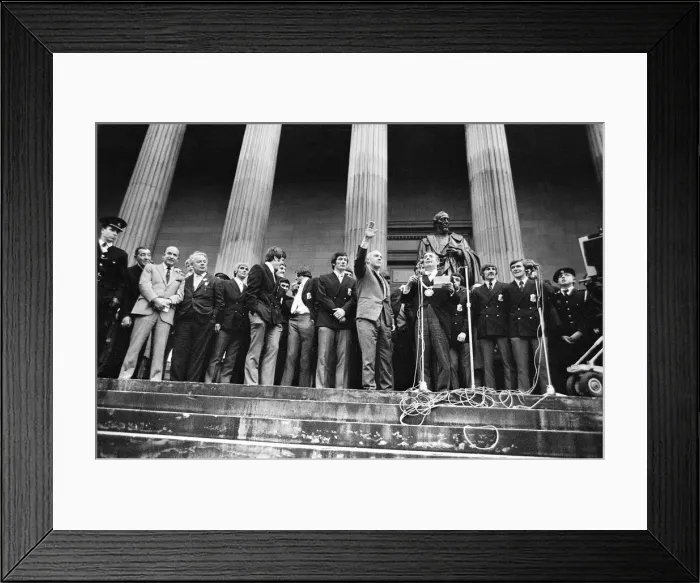 Framed Print : Liverpool manager Bill Shankly pictured on his side Framed Print : Liverpool manager Bill Shankly pictured on his side
