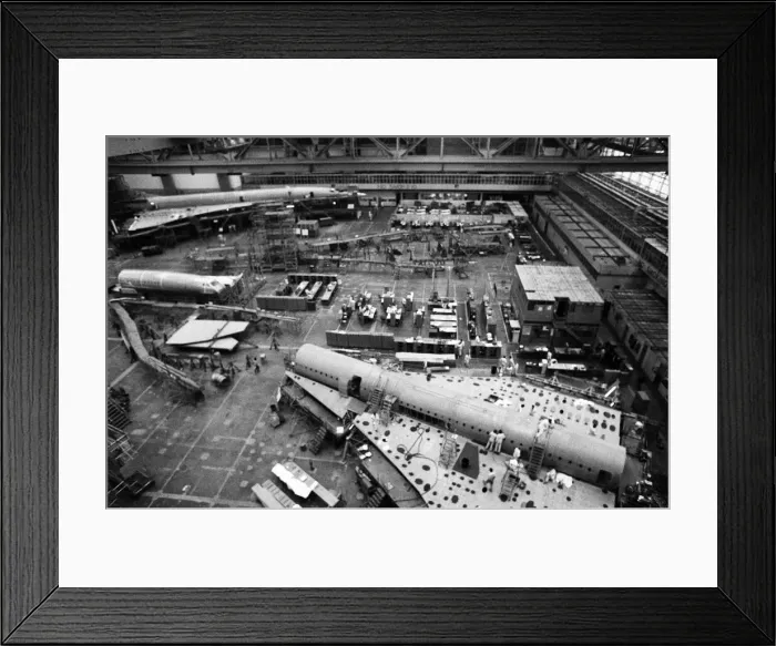 Framed Print : The two unsold Concordes under construction at Filton. 21st September 1977 Framed Print : The two unsold Concordes under construction at Filton. 21st September 1977