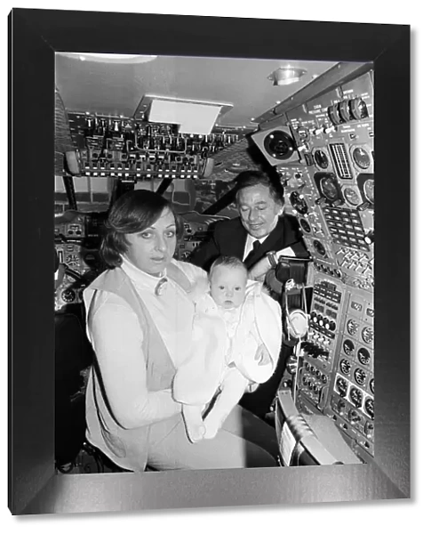 Today six-month old Kathy Frith believed to be the first baby to fly supersonic