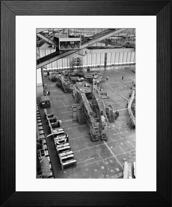Framed Print : The two unsold Concordes under construction at Filton. 21st September 1977