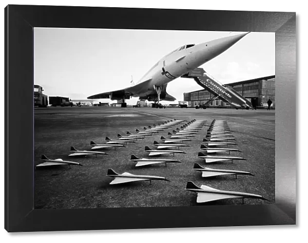 Pictured on the airfield at Fairford, Gloucestershire the home B. A. C Concorde Test centre