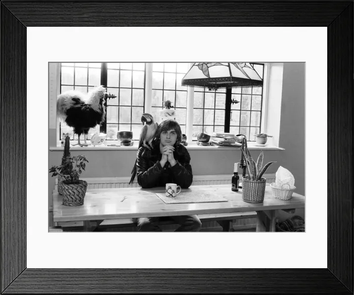 Framed Print : Mike Oldfield, musician and composer, pictured at his home in Buckinghamshire Framed Print : Mike Oldfield, musician and composer, pictured at his home in Buckinghamshire