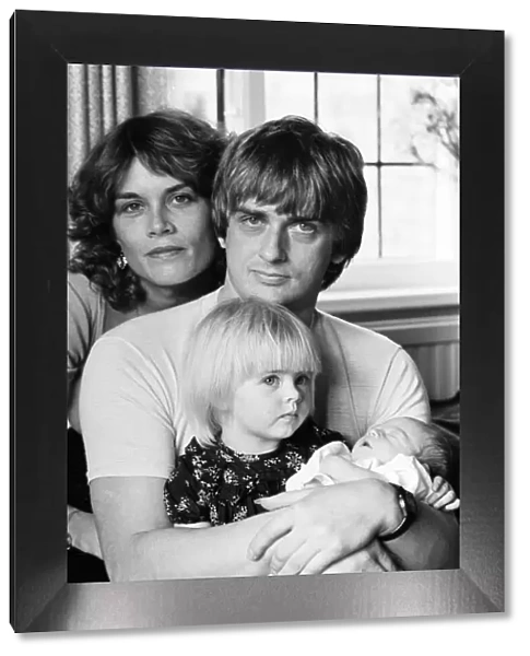 Mike Oldfield, musician and composer, pictured at home with family, eldest daughter Molly