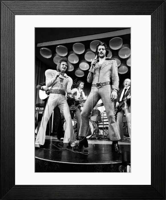 Framed Print : Frank Worthington and Grumbleweeds Pop Group. Leicester City Framed Print : Frank Worthington and Grumbleweeds Pop Group. Leicester City