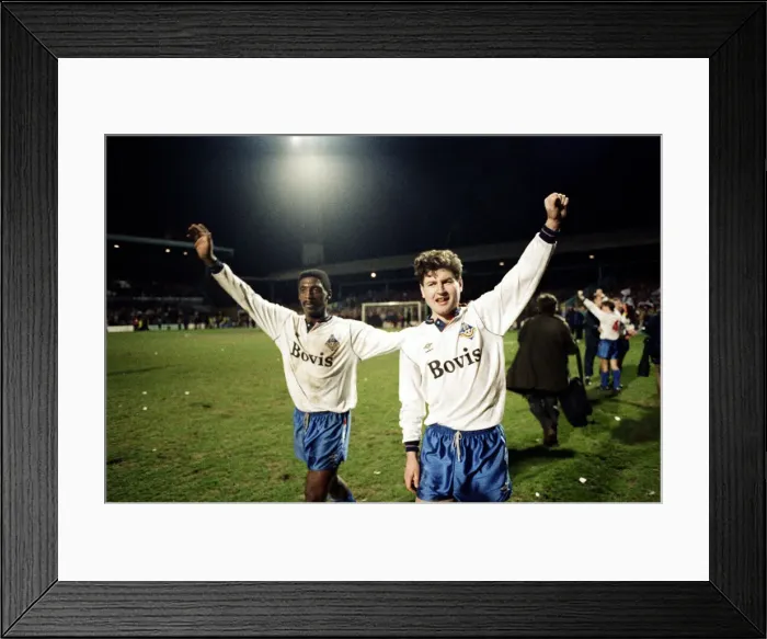 Framed Print : Littlewoods Cup replay. West Ham 3 v. Oldham Athletic 0 Framed Print : Littlewoods Cup replay. West Ham 3 v. Oldham Athletic 0