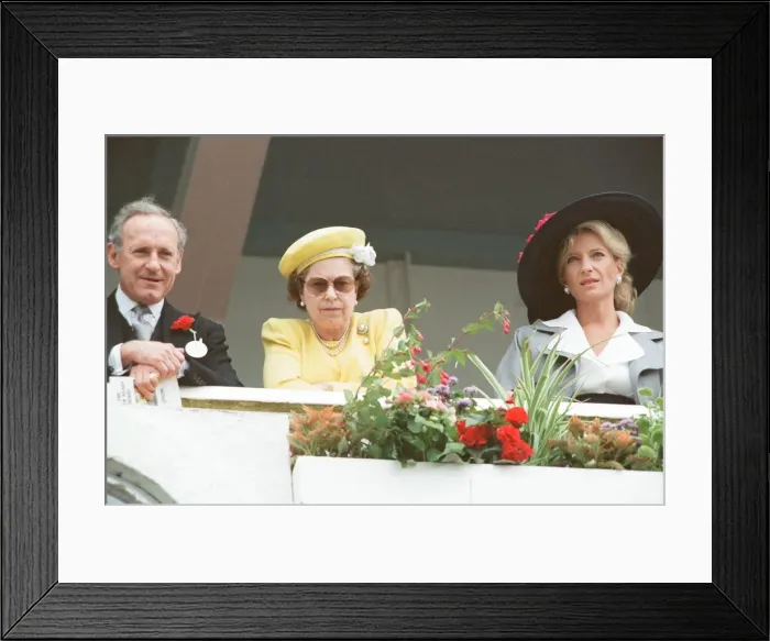 Framed Print : Queen Elizabeth II, Derby Day, Epsom Downs Racecourse, Wednesday 1st June 1988 Framed Print : Queen Elizabeth II, Derby Day, Epsom Downs Racecourse, Wednesday 1st June 1988