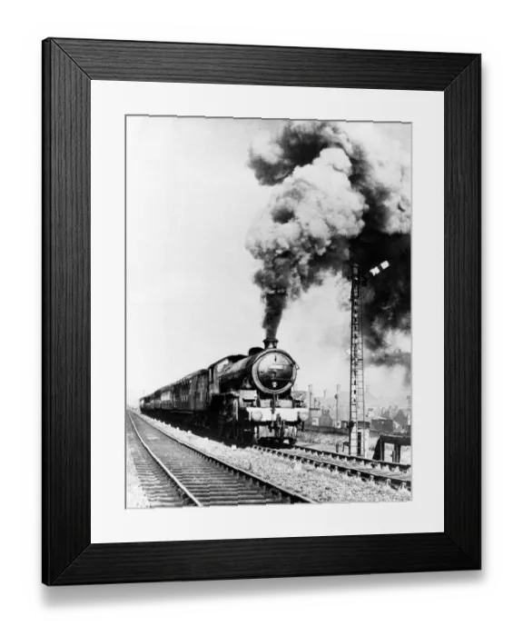 Framed Print : Copley Hill class steam locomotive B1 4-6-0 number 61387 attacks the 1-in-50 from Holbeck