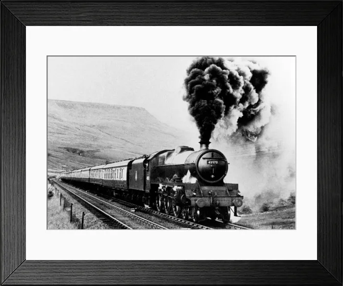 Framed Print : A London Midland and Scottish Railway Jubilee Class 4-6-0 steam locomotive number 45573