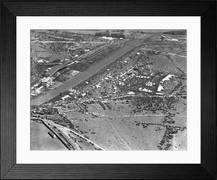 Framed Print : Aerial view of Derby Day at Epsom, June 1928 Framed Print : Aerial view of Derby Day at Epsom, June 1928
