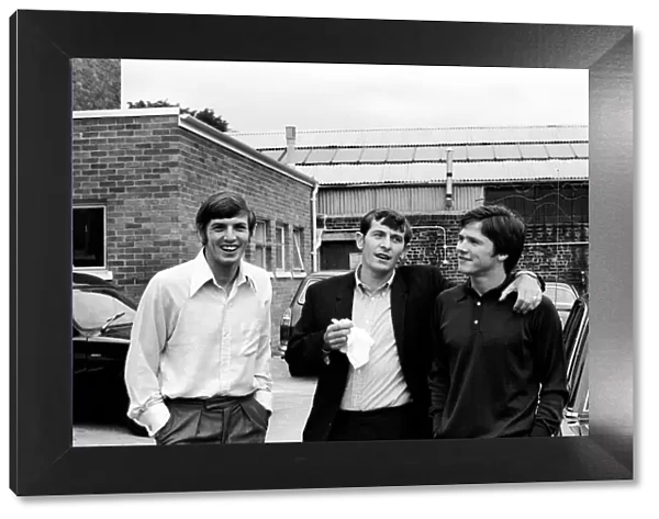 Tottenham Hotspur players pictured after a training session this morning: Martin Peters