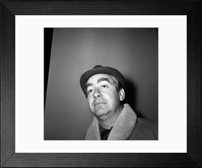 Framed Print : Tony Hancock is now rehearsing at Elstree for his first series for A. T. V Framed Print : Tony Hancock is now rehearsing at Elstree for his first series for A. T. V