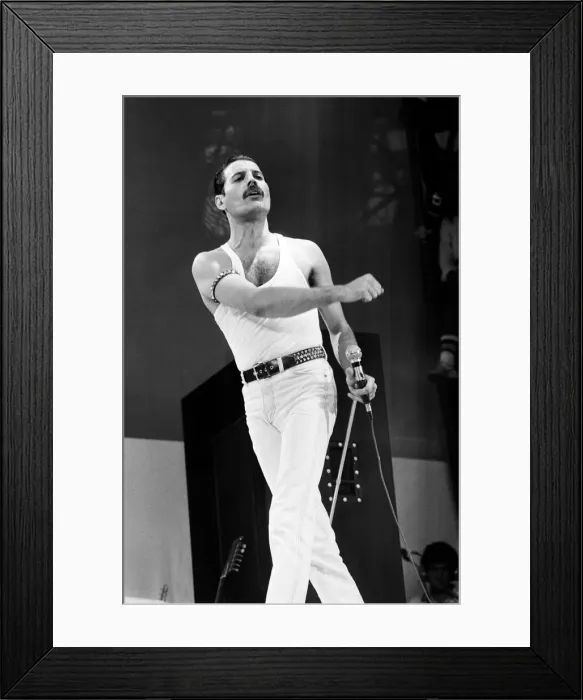 Framed Print : Freddie Mercury, lead singer of British rock group Queen Framed Print : Freddie Mercury, lead singer of British rock group Queen