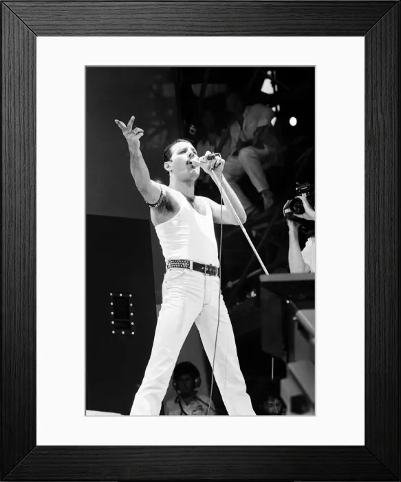 Framed Print : Freddie Mercury, lead singer of British rock group Queen Framed Print : Freddie Mercury, lead singer of British rock group Queen